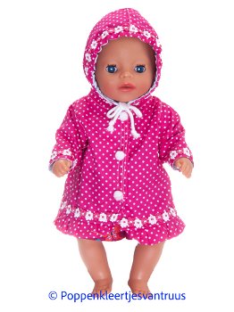 Baby Born Soft 36 cm Jasje fuchsia/witte stipjes - 0