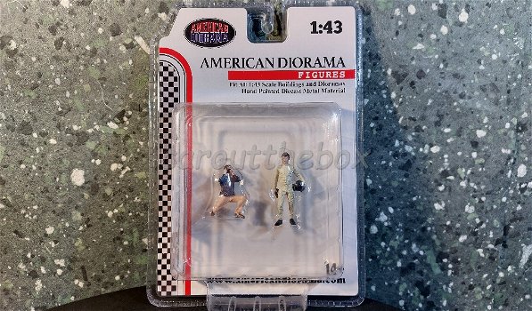 Diorama figuur Race Day set I 1:43 Amer. diorama AD310 - 1