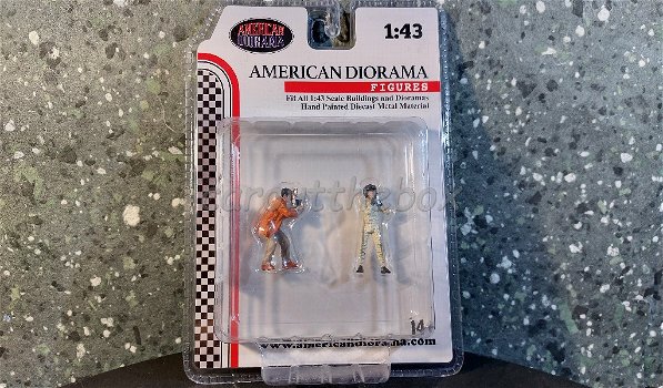 Diorama figuur Race Day set 2 1:43 Amer. diorama AD311 - 1