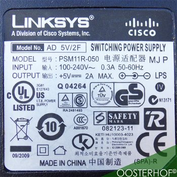 Linksys Cisco - PSM11R-050 5V ⎓ 2A Adapter 5.5 mm plug Ø - 2