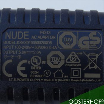 Nude P2413 5V ⎓ 2A adapter Plug 5.5 mm Ø - 2