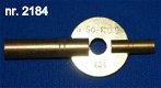 920 - 00 Messing kloksleutel, opwindsleutel maat 2,00 mm. - 3 - Thumbnail