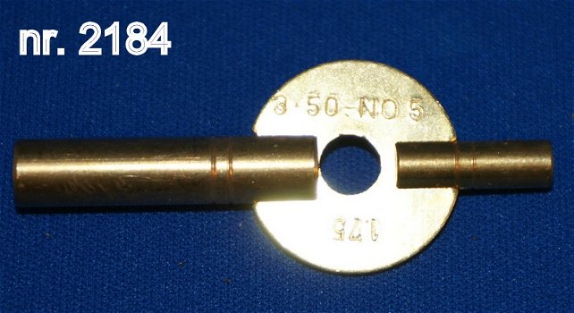920 - 0 Messing kloksleutel, opwindsleutel maat 2,25 mm. - 3