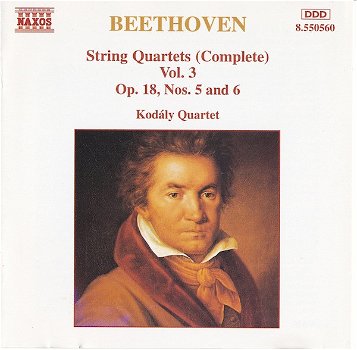 Kodály Quartet - Beethoven – String Quartets (Complete) Vol. 3: Op. 18, Nos. 5 And 6 (CD) Nieuw - 0