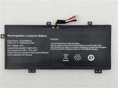 New battery NV-647888-2S 5500mAh/40.7Wh 7.4V for POSITIVO NV-647888-2S - 0