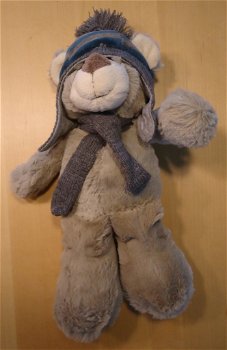 Te koop pluche knuffelbeer met sjaal en muts (hoogte: 35 cm) - 2