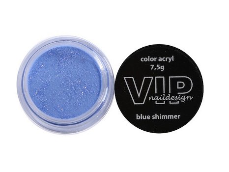 VIP Naildesign color acryl - Blue shimmer - 0