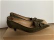 Mooie The Original CAR SHOE donkergroen suede leder pumps - 1 - Thumbnail