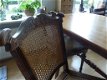 Mooie antieke mahoniehouten eettafel met vier Jugendstil-stoelen - 0 - Thumbnail