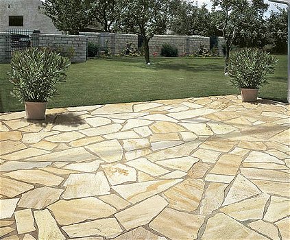 flagstones Solnhofer geel/beige genuanceerd - 5