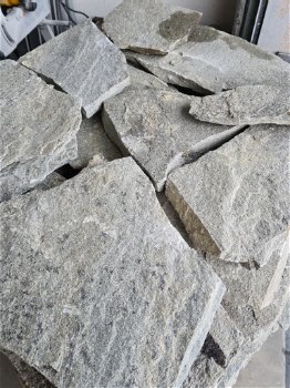 Griekse flagstones Kavala Grey Kwartsiet breukruw - 2