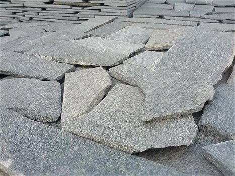 Griekse flagstones Kavala Grey Kwartsiet breukruw - 3