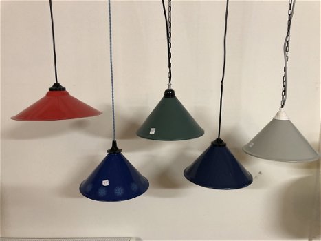 Brocante Hanglampjes in diverse kleuren. - 0