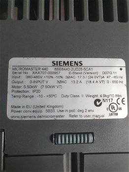 frequentie regelaar Siemens micro master 440 - 1