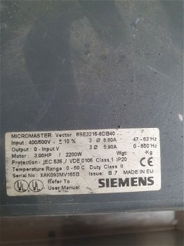 frequentie regelaar Siemens Micro master vector - 3