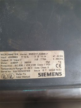 frequentie regelaar Siemens Micro master vector - 4