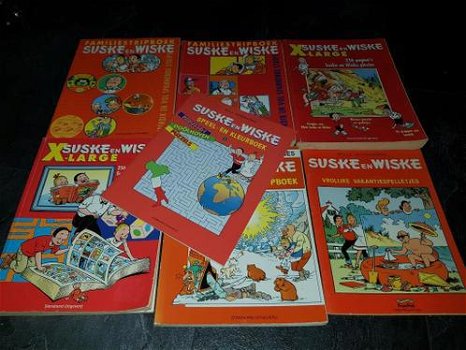 Suske en Wiske X-Large/Familie stripboek/spelletjesboek(7x) - 0