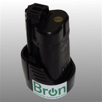 Vervangende batterij voor Bosch 10.8 Volt 1.5Ah Lithium 2607336013 - 0