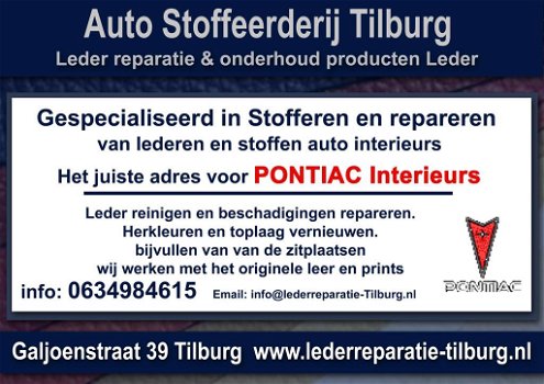 PONTIAC auto interieur leder reparatie en stoffeerderij Tilburg - 0
