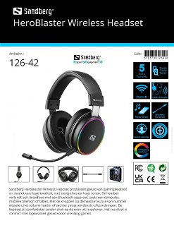 HeroBlaster Wireless Headset HeroBlaster Draadloze Headset - 1