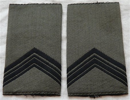 Rang Onderscheiding, GVT, Sergeant 1e Klasse, zwarte uitvoering, KL, jaren'90.(Nr.6) - 0