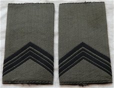 Rang Onderscheiding, GVT, Sergeant 1e Klasse, zwarte uitvoering, KL, jaren'90.(Nr.6)