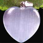 20x5mm Beautiful hart Cat Eye stone kettinghanger