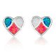 oorstekers met rood, wit en blauw hartje - 0 - Thumbnail