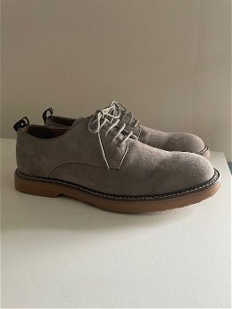 Grijs Suede Veterschoen Heren - 1