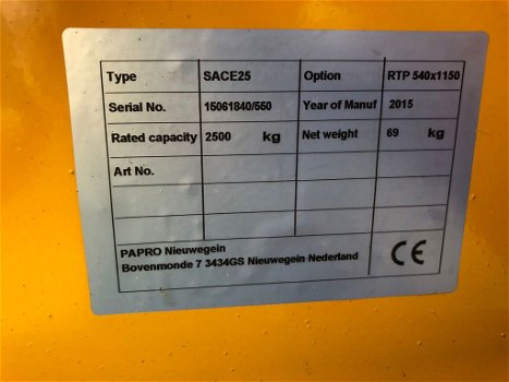 Palletwagen Pompwagen weegschaal 2500kg 115cm - 6