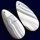 2Pcs35x15x6mm Matte White Onyx Agate druppelvormige kettinghangers - 0 - Thumbnail