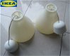Te koop twee Melodi hanglampen van Ikea (hoogte: 26 cm). - 0 - Thumbnail