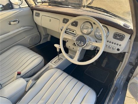 462 Hele mooie Lapisgrijze Nissan Figaro met nieuw dak - 1