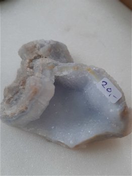 Chalcedoon met kristallen (blauw) - 0