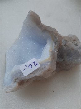 Chalcedoon met kristallen (blauw) - 2