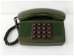 retro donkergroene telefoon met druktoetsen - 0 - Thumbnail