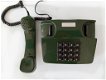 retro donkergroene telefoon met druktoetsen - 2 - Thumbnail
