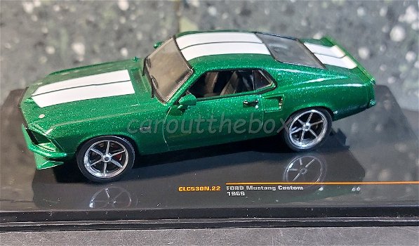 Ford Mustang fastback custom 1969 groen 1/43 Ixo V961 - 0