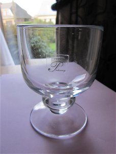 Maison Pederrey glas bowl op voet - dikwandig met etiket