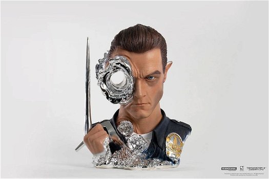 Pure Arts Terminator 2 T-1000 life-size Bust Deluxe - 0