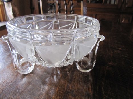Art deco glas bowl - coupe Libochovice model 1839 - 1930 - 1