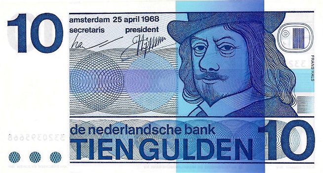 Nederland 49-1a/PL47.d1 10 Gulden 1968 Frans Hals UNC - 1