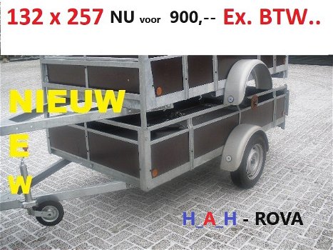 H_A_H-ROVA - 750 kg. - aanhangers 132 x 257 - 0