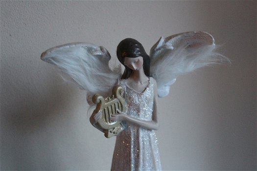Beeld engel met harp - 1