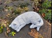 kat , poes, tuinbeeld slapende kat - 5 - Thumbnail