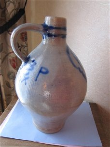 Antieke Westerwald stoneware jug - begin 19° eeuw