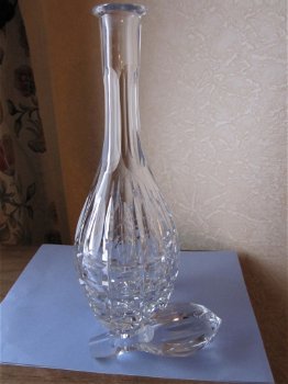 Prachtige uitzonderlijk geslepen kristal decanter - karaf met stop - 0