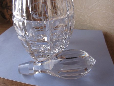 Prachtige uitzonderlijk geslepen kristal decanter - karaf met stop - 1