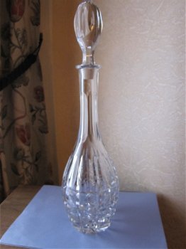 Prachtige uitzonderlijk geslepen kristal decanter - karaf met stop - 6