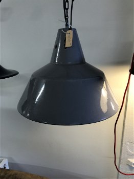 Industriële Retro Emaille Hanglamp XXL - 0